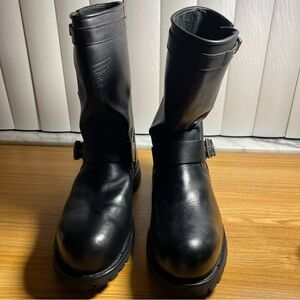 Red Wing 988 Men’s 13D Black Steel Toe Engineer Motorcycle Biker Riding Boots